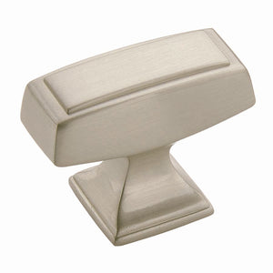 Amerock Mulholland Rectangle Cabinet Knob 1-3/16 in. Satin Nickel BP535342G10 1 pk