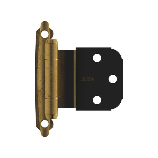 Amerock 2-3/4 in. L Antique Brass Cabinet Hinge 2 pk
