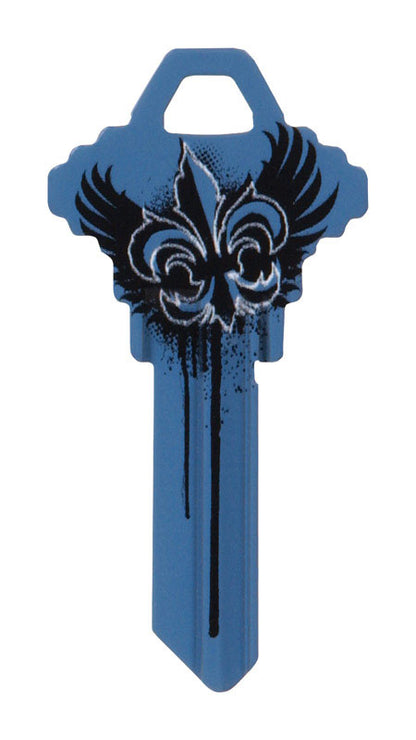 HILLMAN Wackey Blue Wings House/Office Universal Key Blank Single Blue