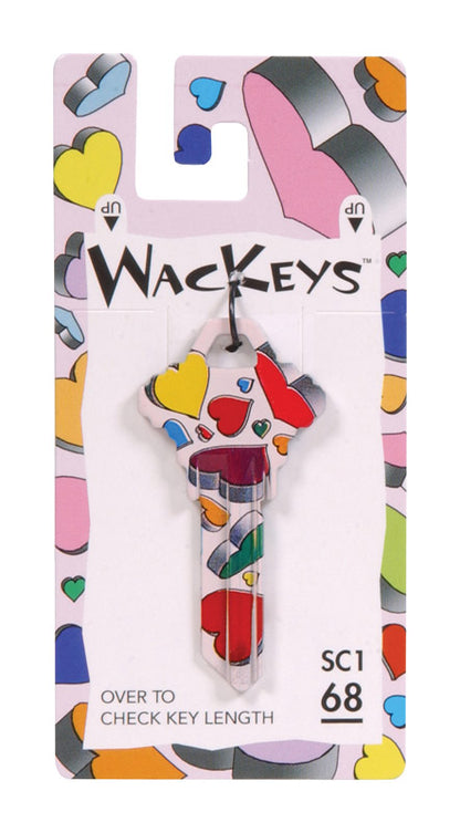 HILLMAN Wackey Hearts House/Office Universal Key Blank Single