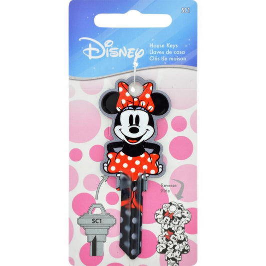 HILLMAN Disney Minnie Mouse House/Padlock Universal Key Blank Double