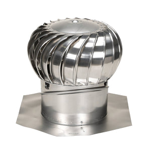 Air Vent Air Hawk 21.3 in. H X 14 in. D Mill Aluminum Turbine and Base TIBS1400