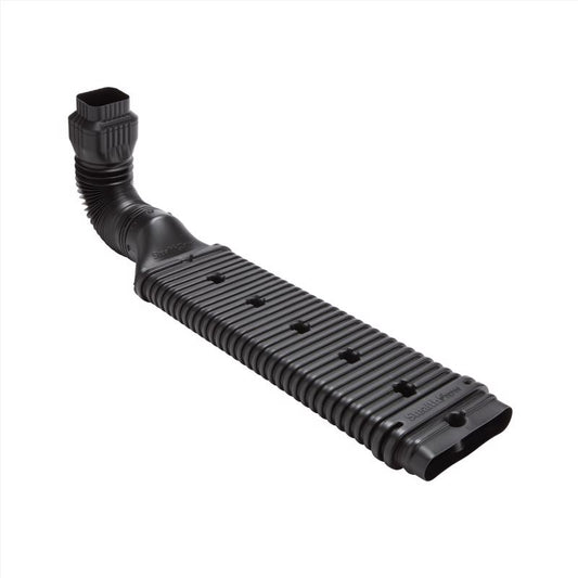 Amerimax StealthFlow 4.75 in. H X 7.25 in. W X 43 in. L Black Vinyl K Downspout Extension