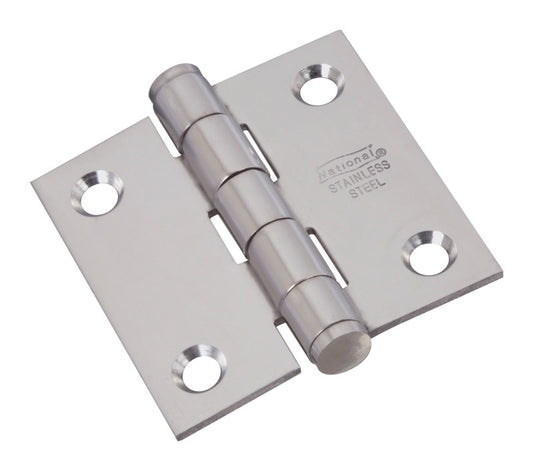 National Hardware 2 in. L Stainless Steel Door Hinge 2 pk