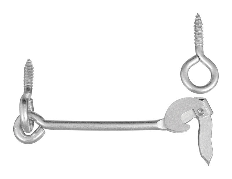 National Hardware Large Zinc-Plated Silver Steel 6 in. L Safety Gate Hook 1 pk