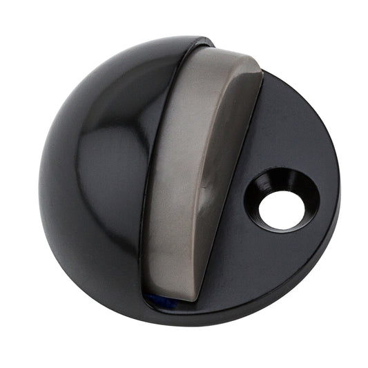 National Hardware Zinc Oil Rubbed Bronze Black Door Stop Mounts to floor 1.75 in.