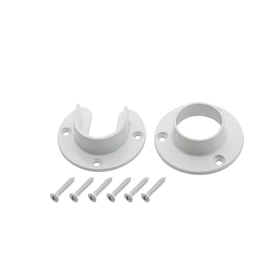 National Hardware 1.31 in. L X 1.31 in. D Steel Closet Flange Set