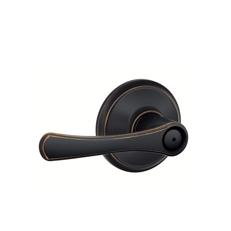 Schlage Avila Aged Bronze Bed and Bath Lever