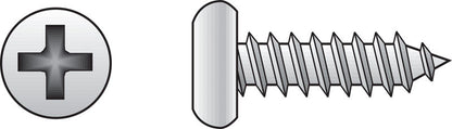 HILLMAN No. 6 Ga. X 5/8 in. L Phillips Pan Head Sheet Metal Screws 100 pk