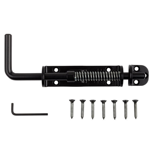 National Hardware Weather Guard 10.31 in. L Black Steel Sliding Bolt 1 pk