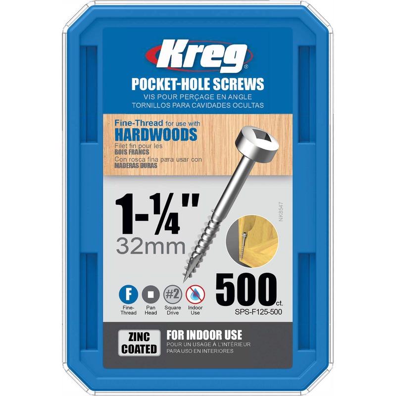Kreg No. 6 X 1-1/4 in. L Square Fine Pocket-Hole Screw 500 pk