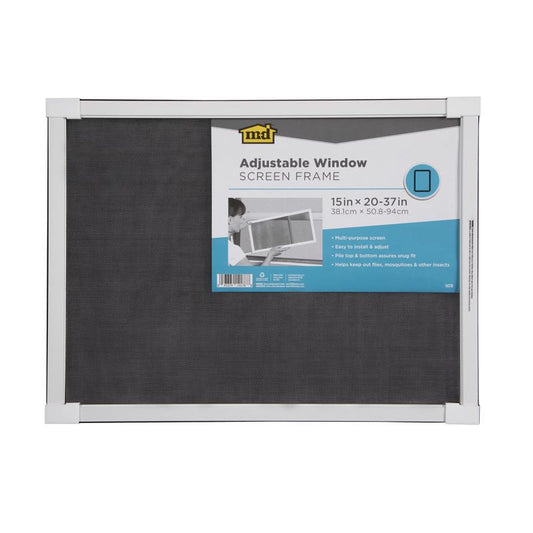 M-D Building Products White Aluminum Adjustable Screen 15 in. W X 37 in. L 1 pk