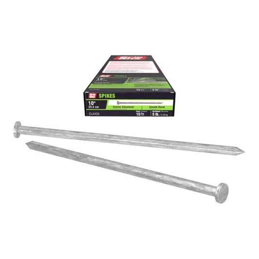 Grip-Rite 10 in. Spike Hot-Dipped Galvanized Steel Nail Flat Head 5 lb
