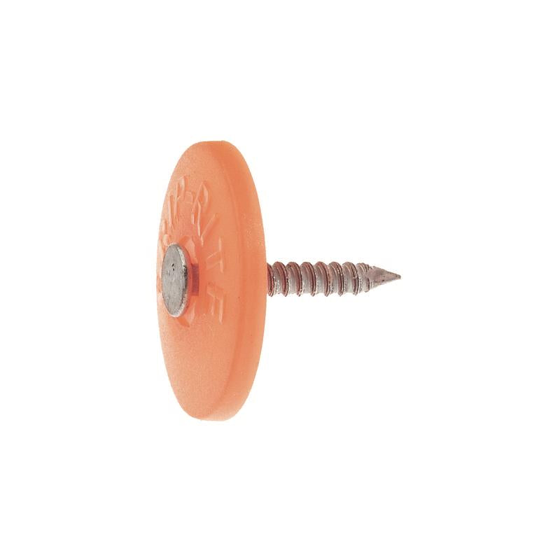 Grip-Rite No. 12 2 in. Cap Bright Plastic/Steel Nail Full Round Head 1 lb