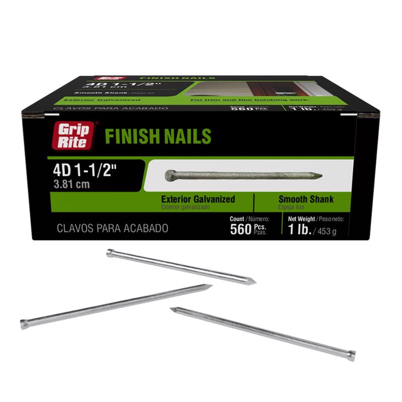 Grip-Rite 6D 2 in. Finishing Bright Steel Nail Countersunk Cupped Head 1 lb