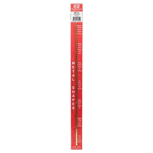 K&S 1/8 in. W X 12 in. L Square Brass Tube 1 pk
