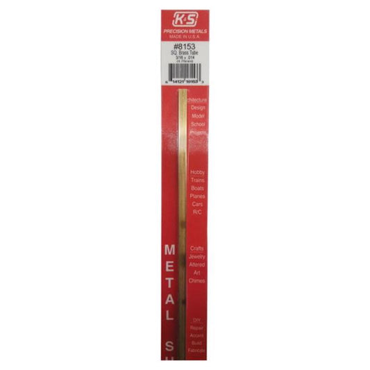 K&S 3/16 in. W X 12 in. L Square Brass Tube 1 pk