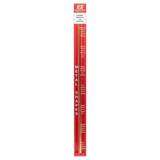 K&S 1/8 in. D X 12 in. L Brass Rod 1 pk