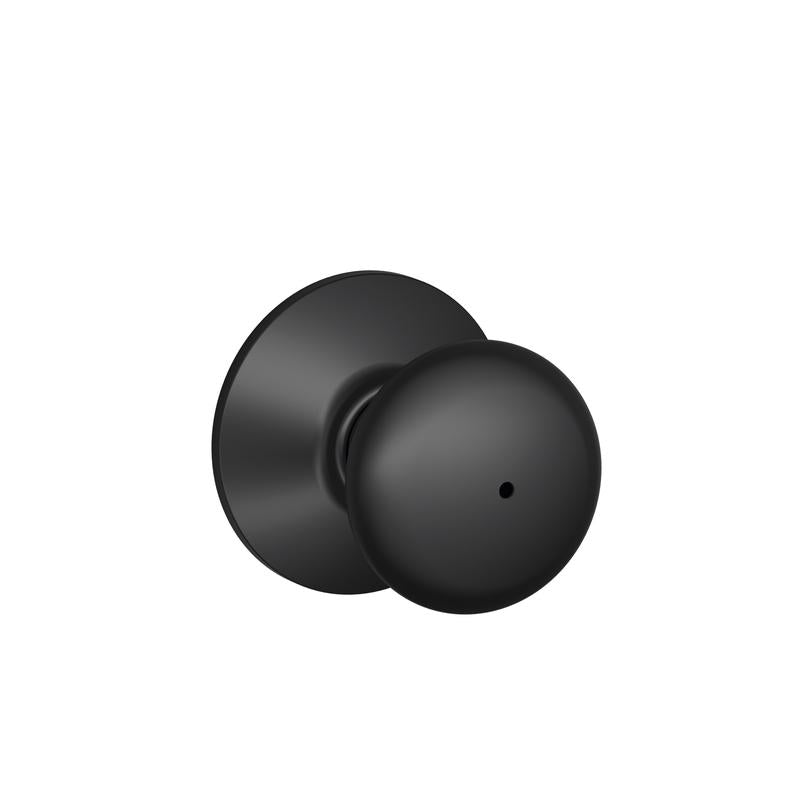 Schlage F-Series Plymouth Matte Black Privacy Knob