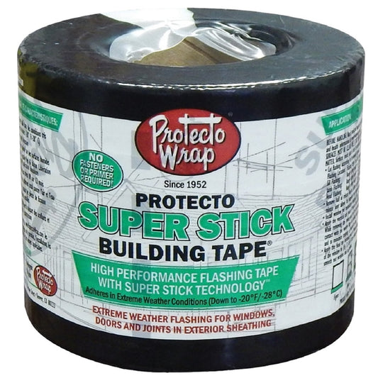 Protecto Wrap Super Stick 6 in. W X 75 ft. L Synthetic Flashing Tape Silver