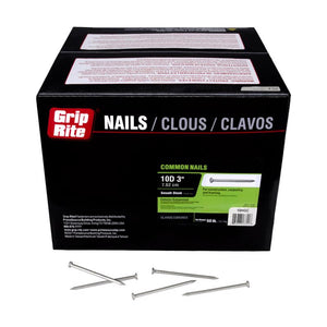 Grip-Rite 10D 3 in. Common Hot-Dipped Galvanized Steel Nail Flat Head 50 lb 10HGC
