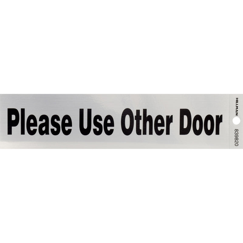 HILLMAN English Silver Do Not Enter Decal 2 in. H X 8 in. W