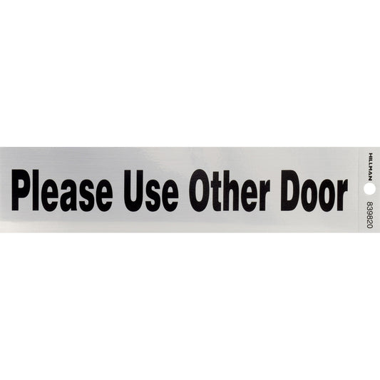 HILLMAN English Silver Do Not Enter Decal 2 in. H X 8 in. W