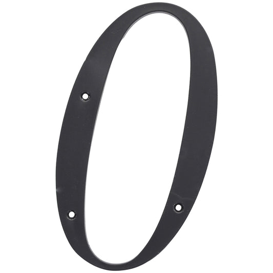 HILLMAN 6 in. Reflective Black Plastic Nail-On Number 0 1 pc