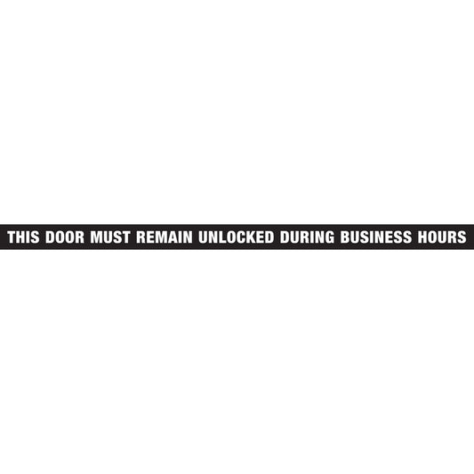 HILLMAN English Black Notice Decal 1.5 in. H X 28 in. W