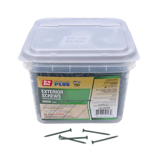 Grip-Rite PrimeGuard Plus 2.5 in. L Green Star Bugle Head Deck Screws 25 lb 2175 pk