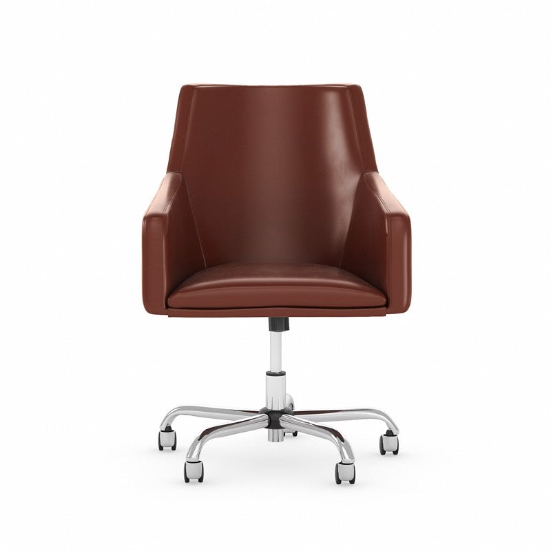Bush Furniture Wheaton Brown Leather Chair