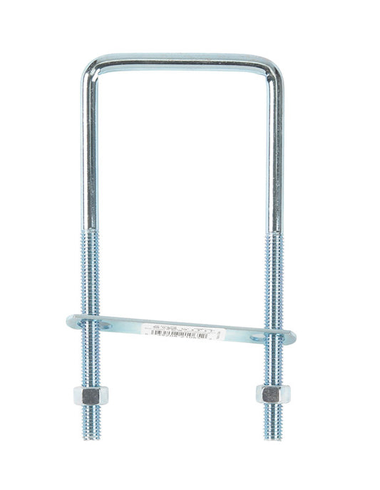 Hampton 3/8 in. X 3 in. W X 6.5 in. L Coarse Zinc-Plated Steel Square Bend U Bolt