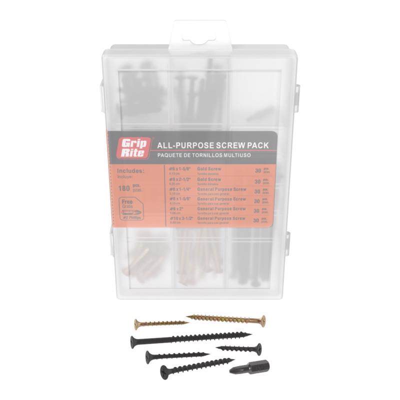 Grip-Rite No. 10 wire X 3.5 in. L Phillips Bugle Head Coarse Multi-Purpose Screws