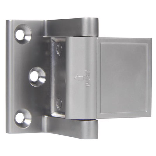 Brinks Zinc Satin Chrome Silver Door Stop Mounts to base trim 2.75 in.