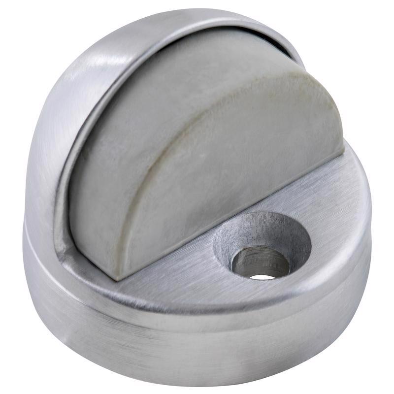 Brinks Commercial Brass Satin Chrome Door Stop Mounts to floor 1.75 in.