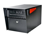 Mail Boss Mail Manager Street Safe Latitude Galvanized Steel Post Mount Black Locking Mailbox