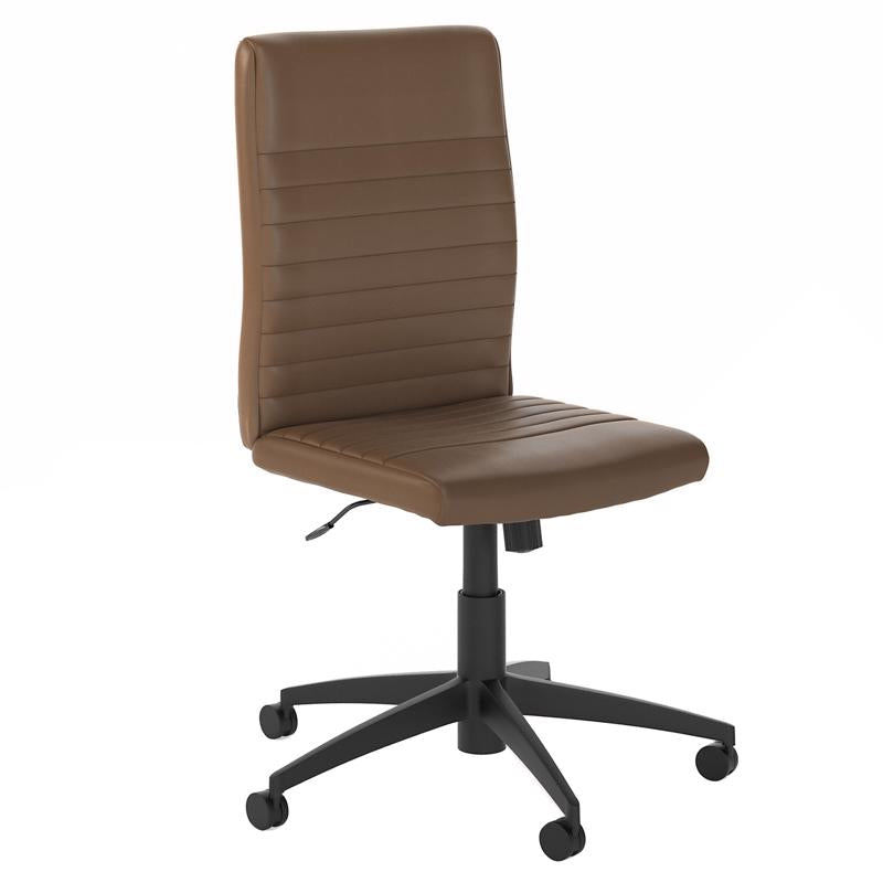 Bush Furniture Saddle Tan Leather Office Chair