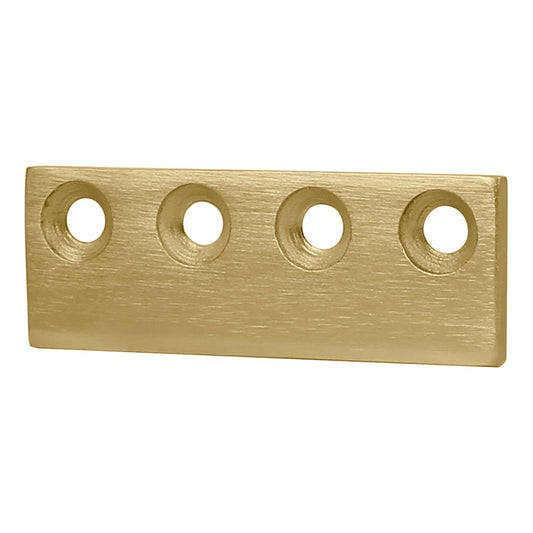 National Hardware 5/8 in. D X 3-1/8 in. L Brushed Gold Steel Sliding Door Hardware Connecting Adapte