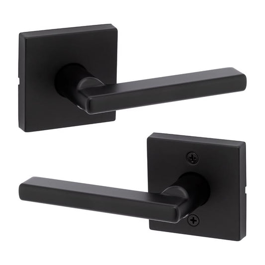 Kwikset Halifax Matte Black Passage Lever
