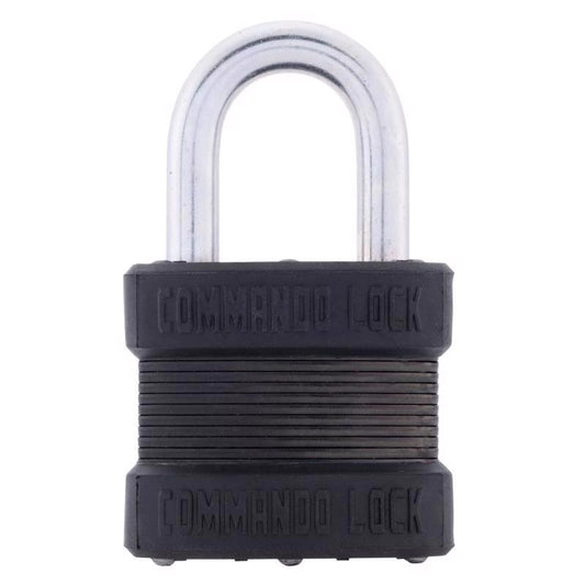 Commando Lock 1-5/8 in. H X 1-3/4 in. W X 1-1/4 in. L Laminated Steel Dual Ball Bearing Locking Padl
