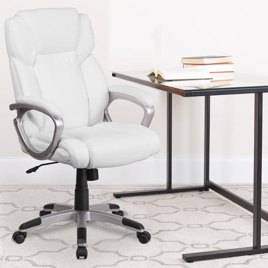 Flash Furniture White Faux Leather Office Chair