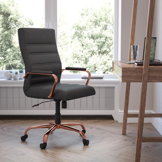 Flash Furniture Black Faux Leather Office Chair