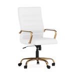 Flash Furniture White Faux Leather Swivel Chair