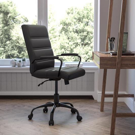 Flash Furniture Black Faux Leather Office Chair