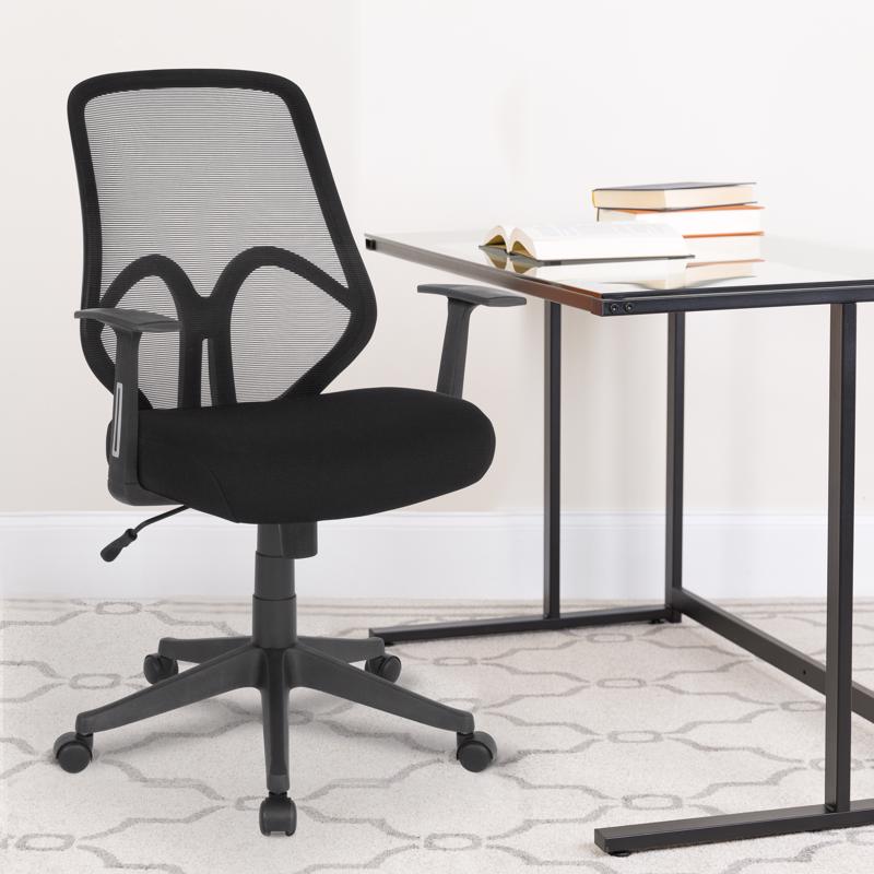 Flash Furniture Black Leather/Mesh Office Chair