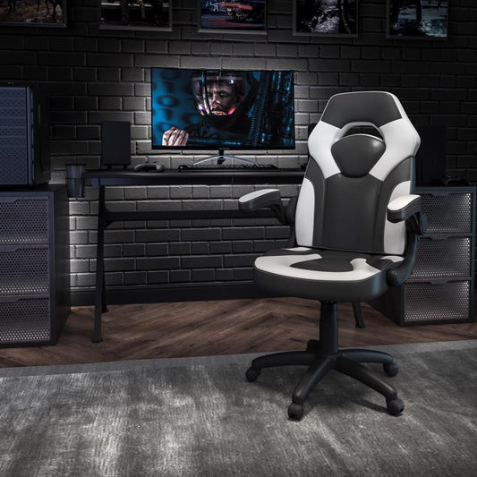 Flash Furniture X10 White Leather/Mesh Swivel Chair