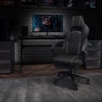 Flash Furniture X40 Black/Gray Faux Leather Office Chair