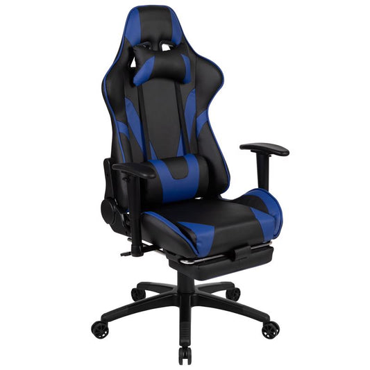 Flash Furniture X30 Blue Faux Leather Swivel Chair