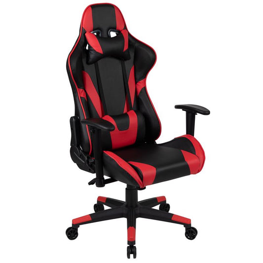 Flash Furniture Black/Red Faux Leather Swivel Chair