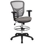 Flash Furniture Gray Drafting Chair